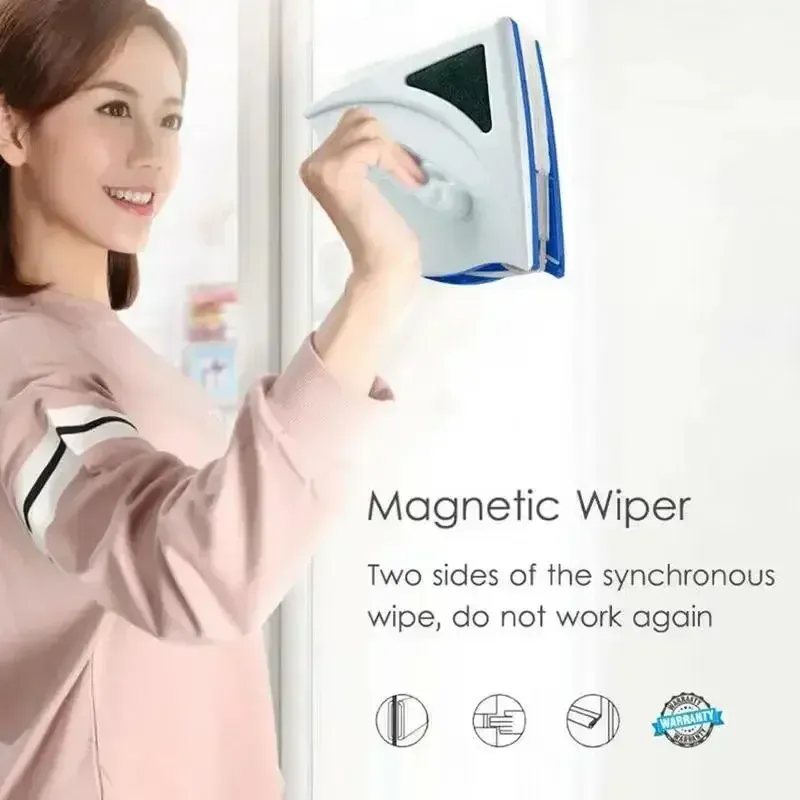 Brosse magnétique de nettoyage de vitres, outil domestique pour laver les fenêtres 2