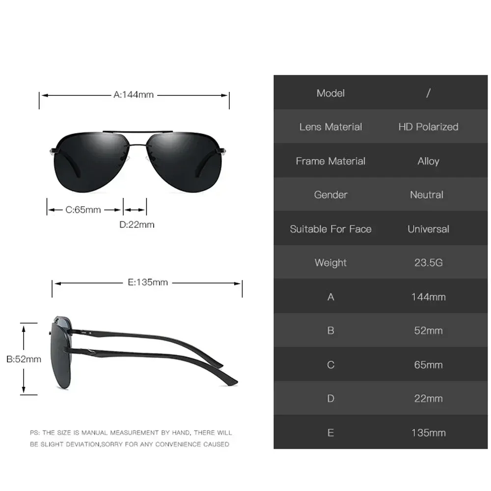 Lunettes de soleil polarisées classiques pour hommes et femmes, monture en métal, verres miroir, idéales pour la conduite 6