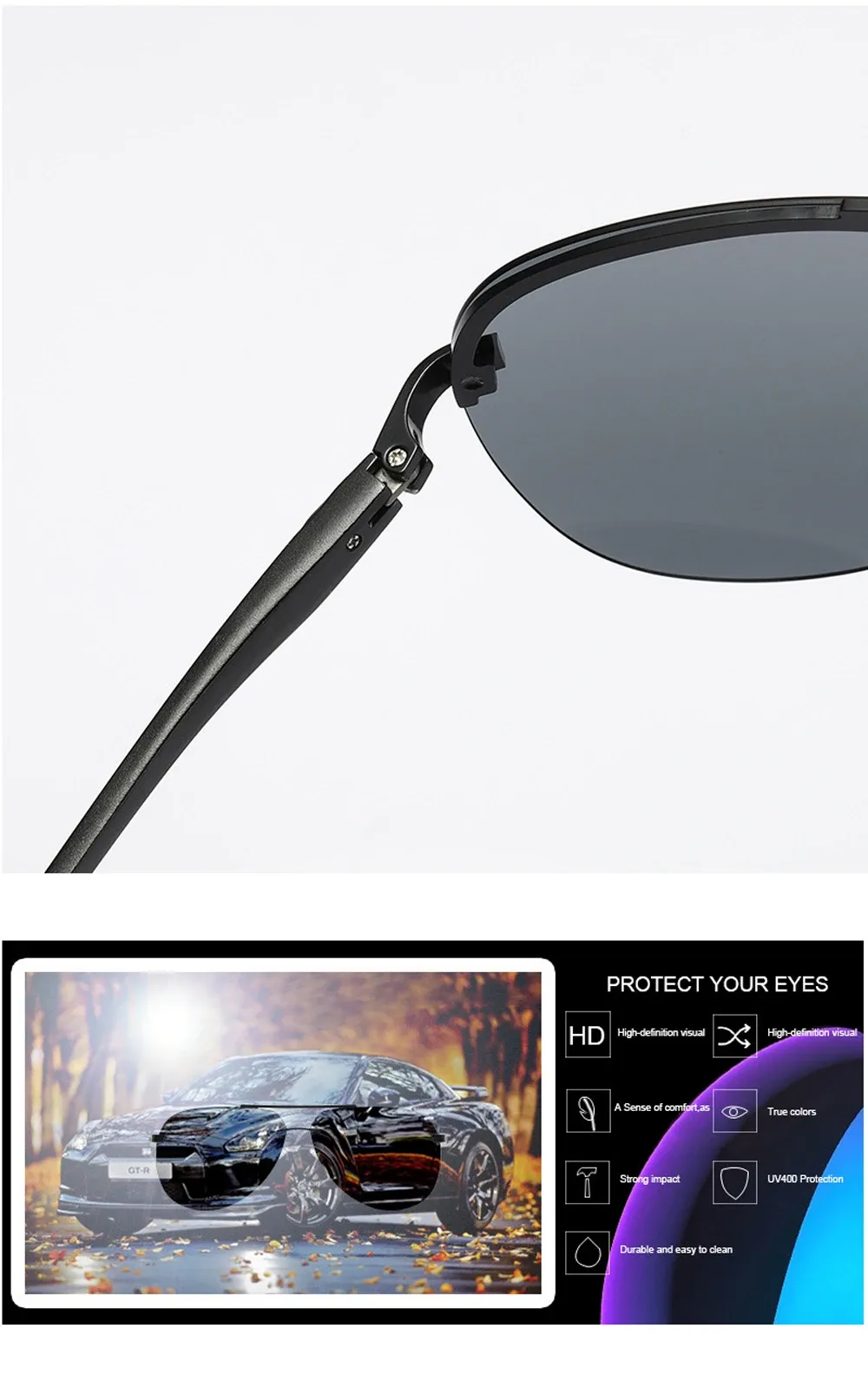 Lunettes de soleil, finition et style final