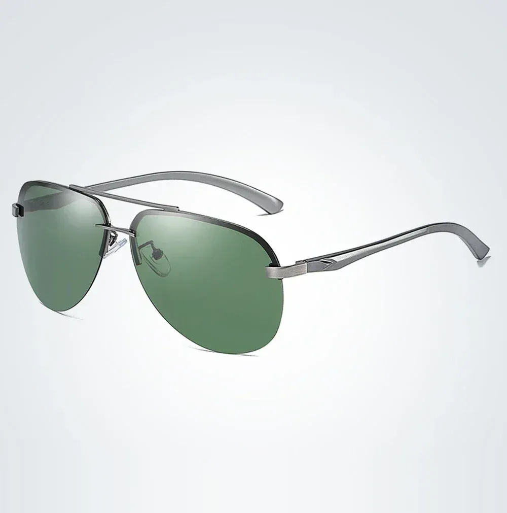 Lunettes de soleil polarisées classiques pour hommes et femmes, monture en métal, verres miroir, idéales pour la conduite 10