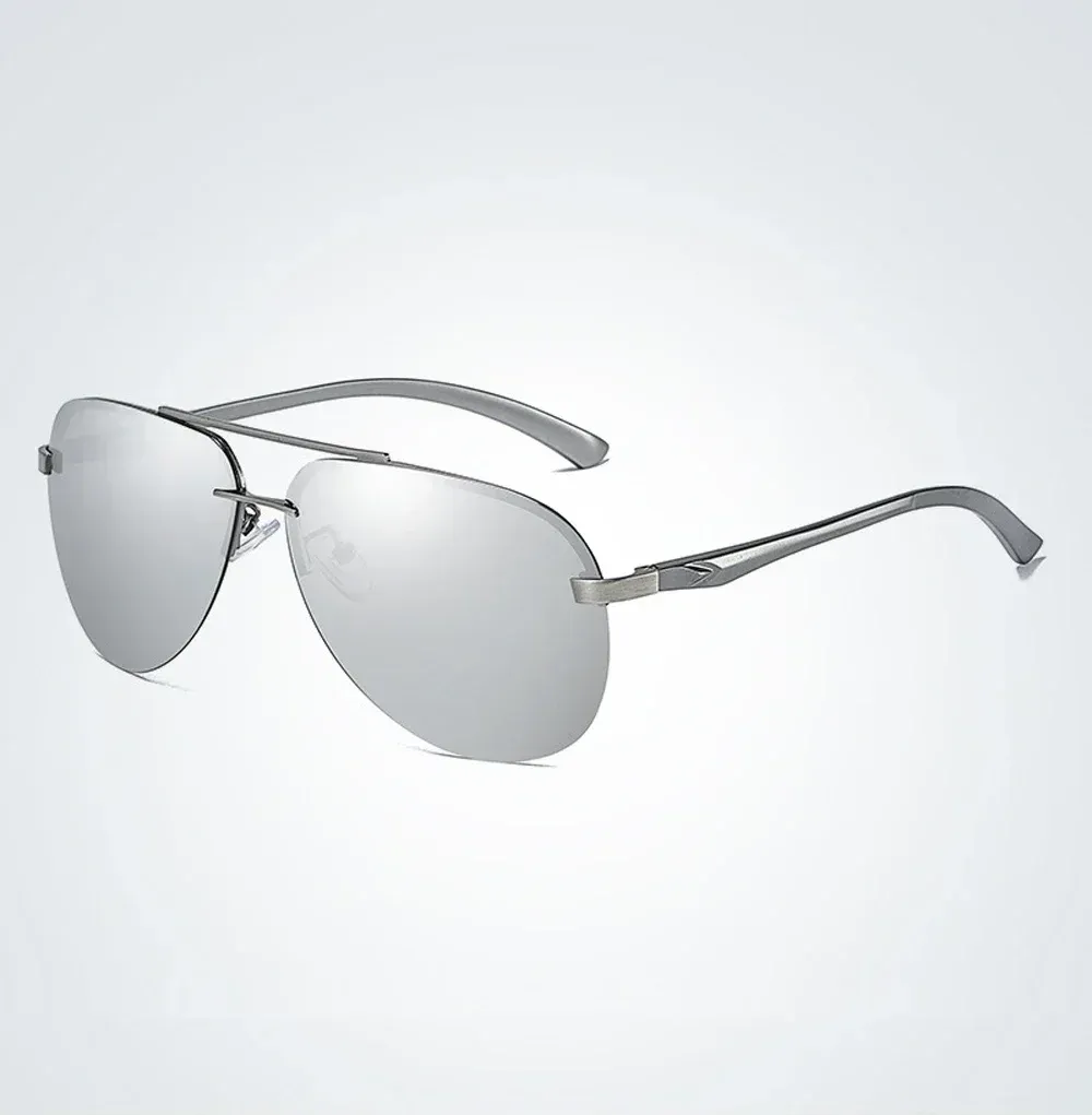 Lunettes de soleil polarisées classiques pour hommes et femmes, monture en métal, verres miroir, idéales pour la conduite 9