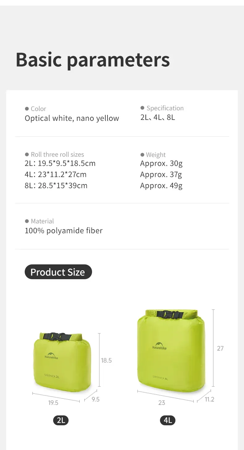 Sac de rangement Naturehike, usage quotidien