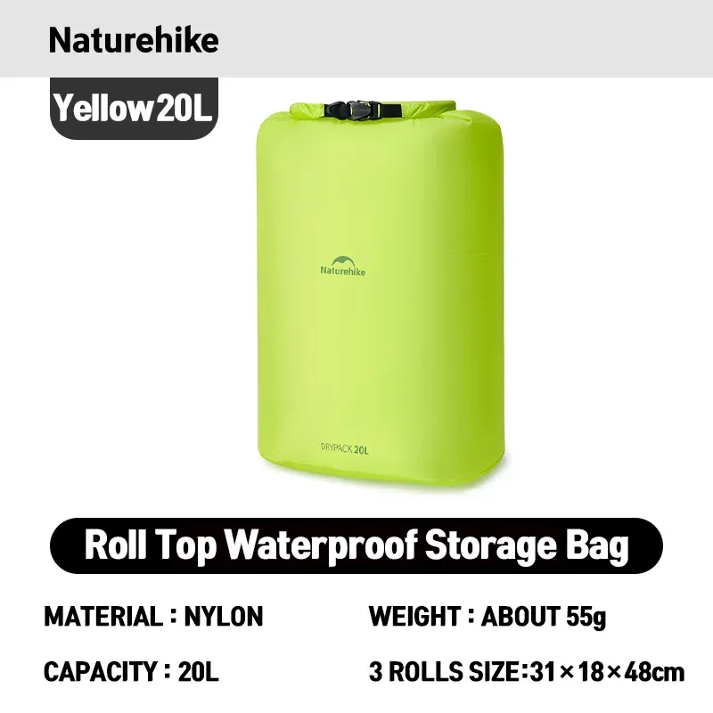 Naturehike – Sac de rangement compressible pour voyage en plein air, randonnée, léger et étanche, avec valve de compression sous vide et organisateur portable 21