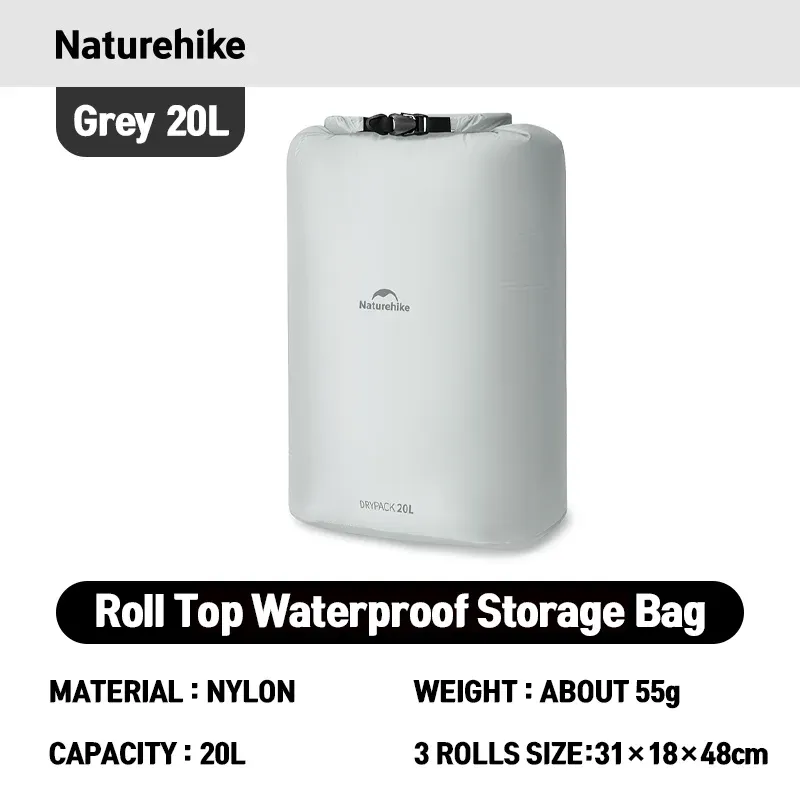 Naturehike – Sac de rangement compressible pour voyage en plein air, randonnée, léger et étanche, avec valve de compression sous vide et organisateur portable 26