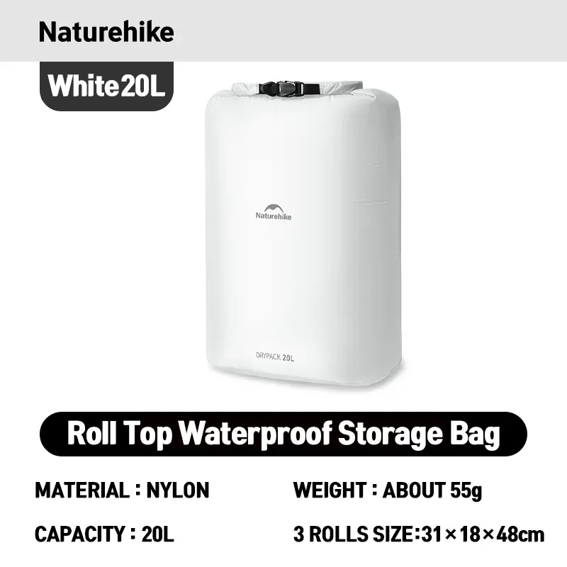 Naturehike – Sac de rangement compressible pour voyage en plein air, randonnée, léger et étanche, avec valve de compression sous vide et organisateur portable 16