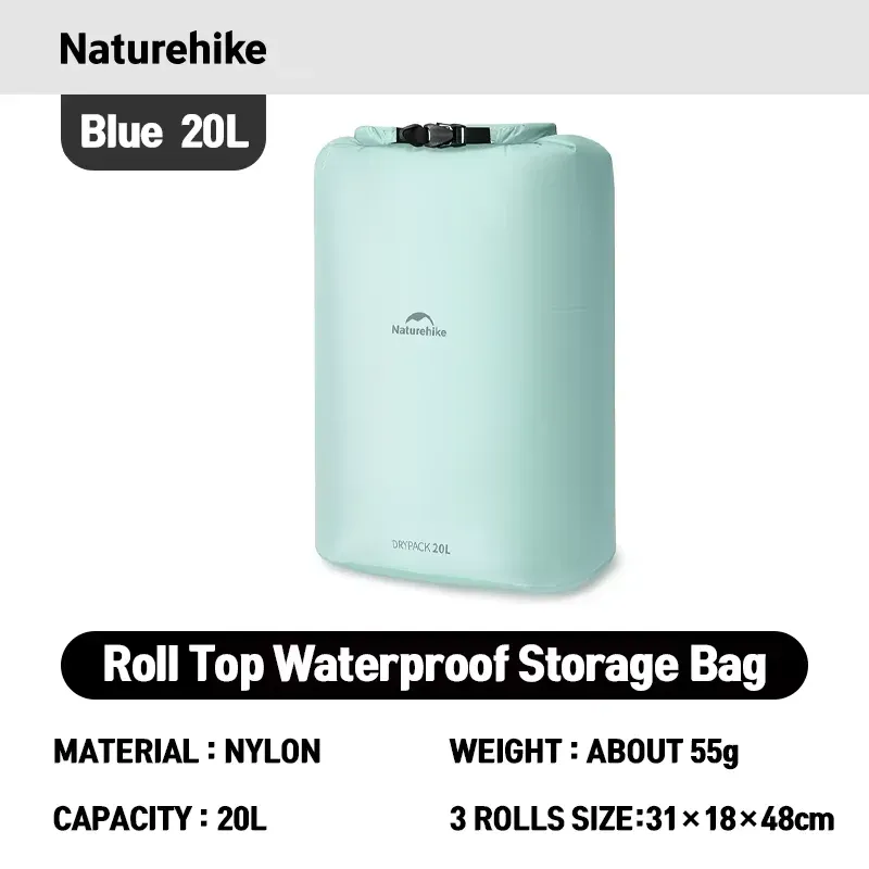 Naturehike – Sac de rangement compressible pour voyage en plein air, randonnée, léger et étanche, avec valve de compression sous vide et organisateur portable 10