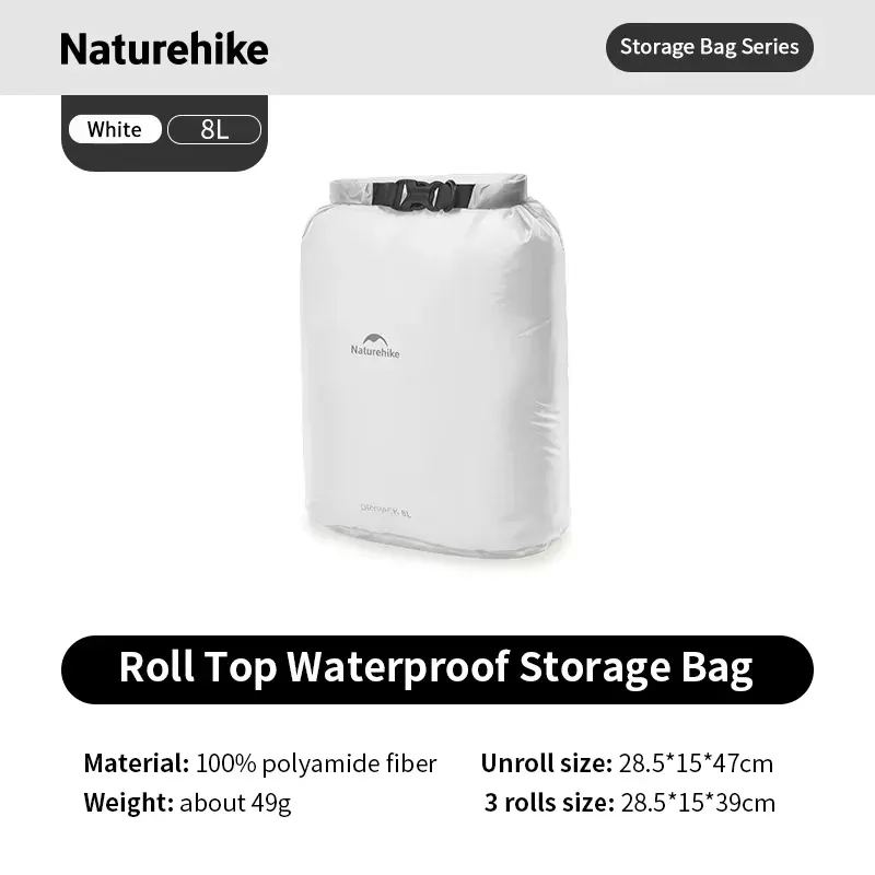 Naturehike – Sac de rangement compressible pour voyage en plein air, randonnée, léger et étanche, avec valve de compression sous vide et organisateur portable 8