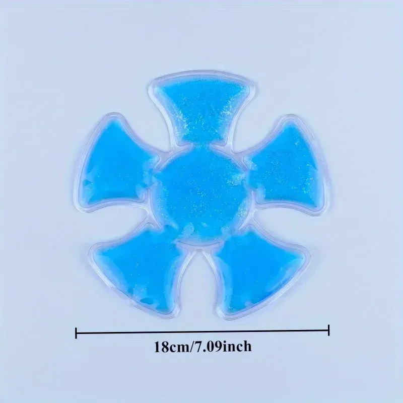 Compresse de gel PVC bleue, détail du design