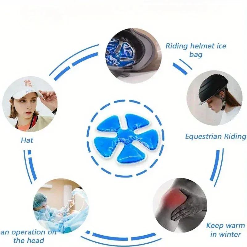 Compresse de gel PVC bleue, en situation