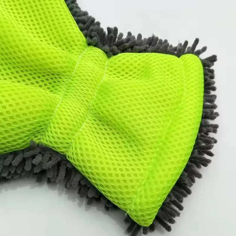 Gant de lavage microfibre sous différents angles