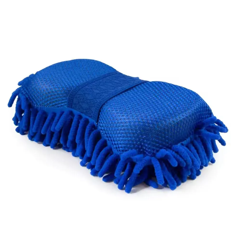 Gants de lavage pour voiture en microfibre, éponge sans rayures, velours corail double face 9
