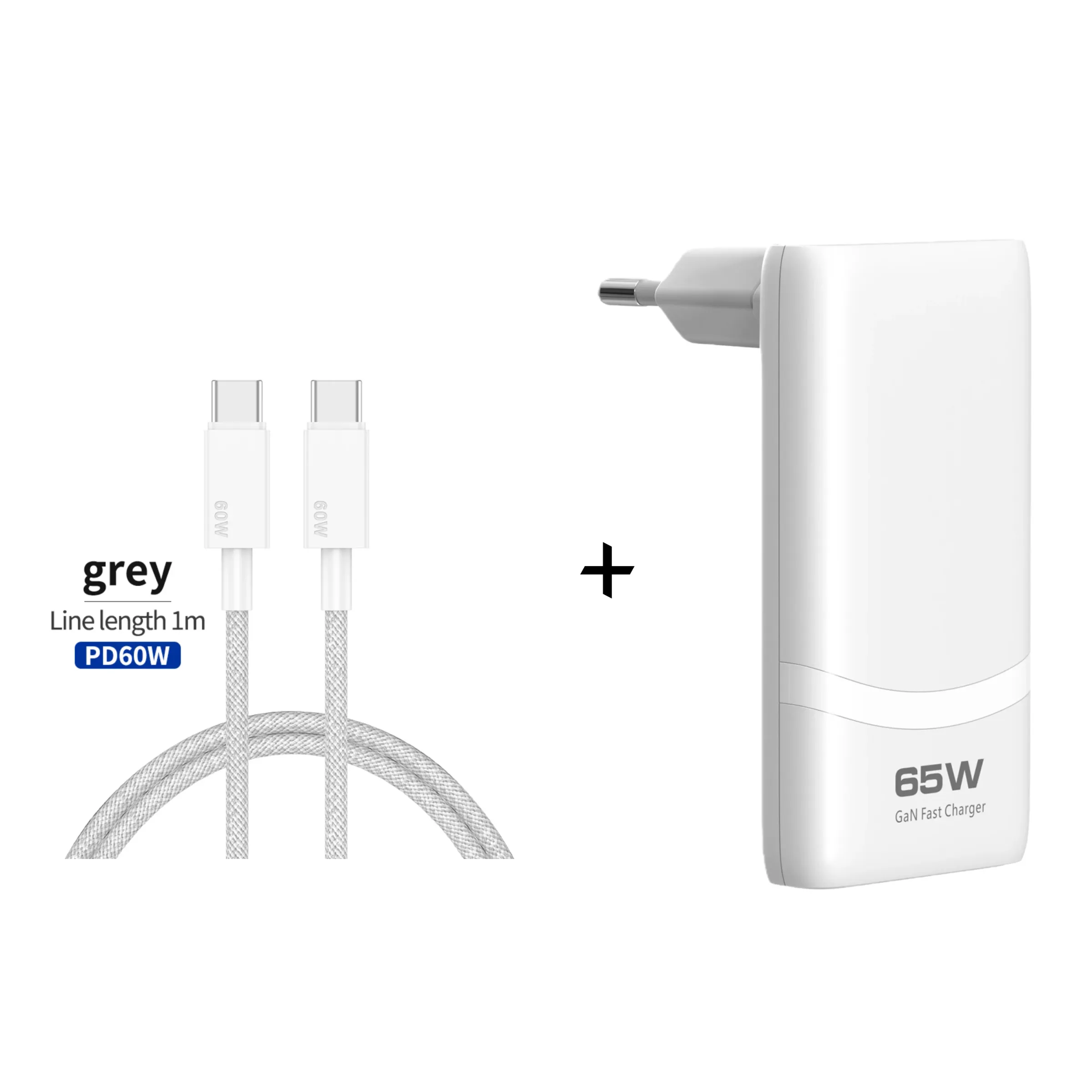 Chargeur GaN USB-C 65 W à double port, compact et plat, avec prise pliable pour téléphone portable 13