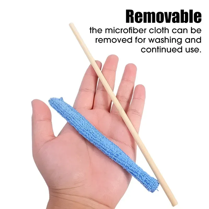 Brosse de nettoyage en microfibre à manche long pour détailing automobile, idéale pour grilles de climatisation et stores 5