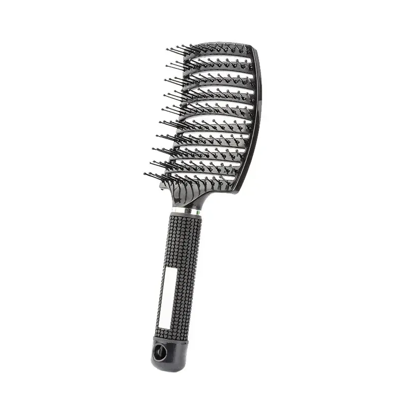 Brosse à cheveux en nylon pour femme, peigne de massage du cuir chevelu, brosse coiffante à poignée bouclée, outil de coiffure pour salon 9