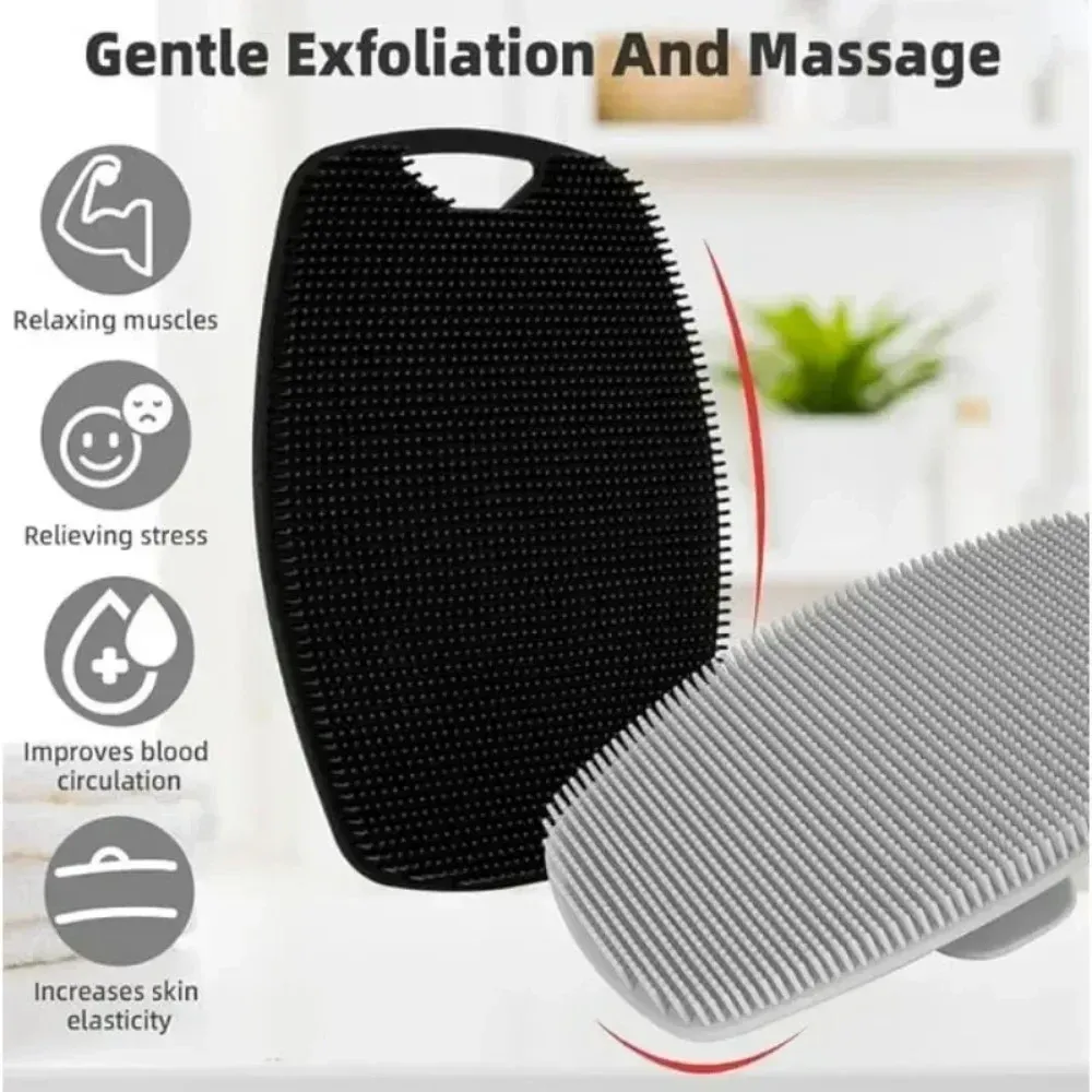 Brosse de nettoyage corporel en silicone souple pour l'exfoliation, facile à nettoyer 3