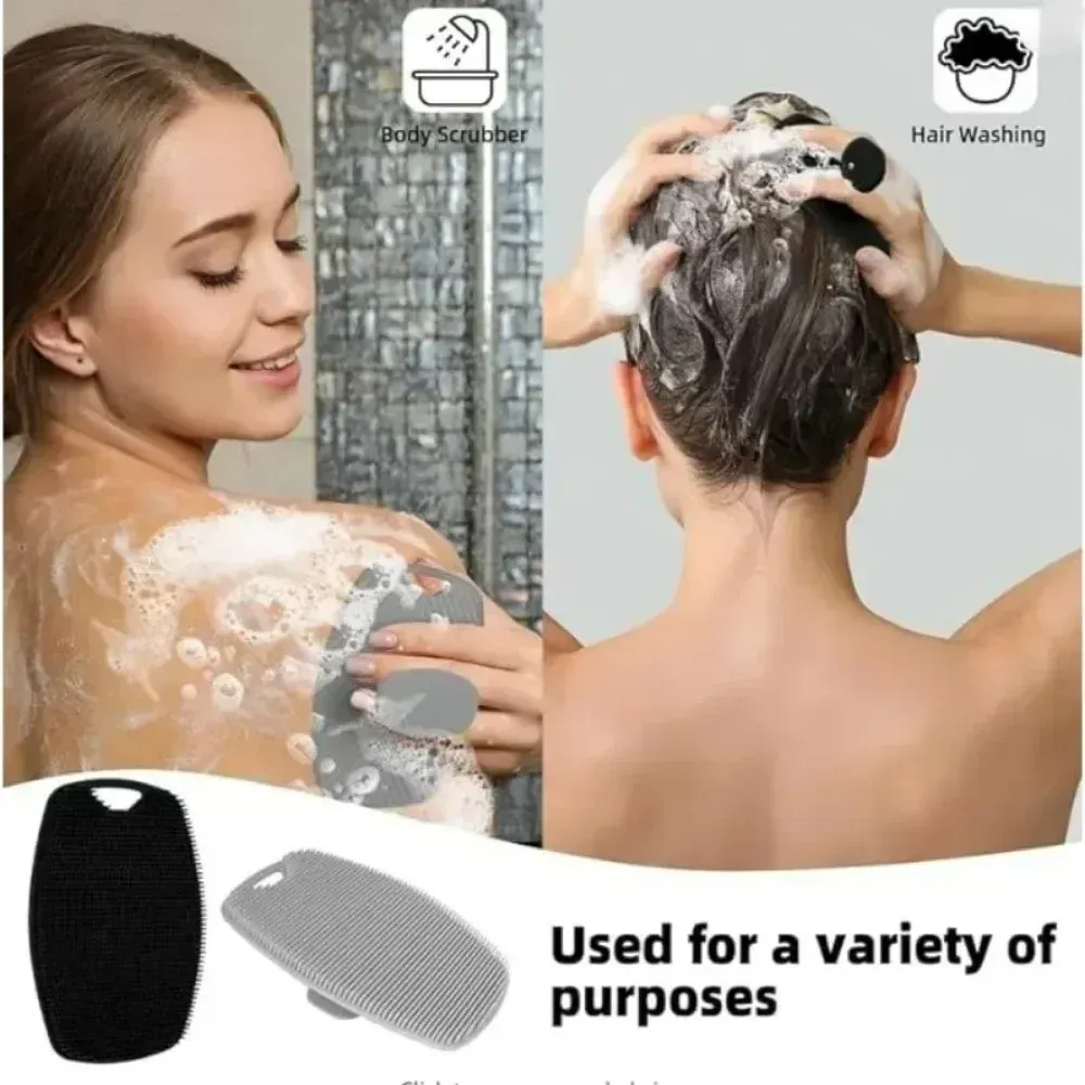 Brosse de nettoyage corporel en silicone souple pour l'exfoliation, facile à nettoyer 4
