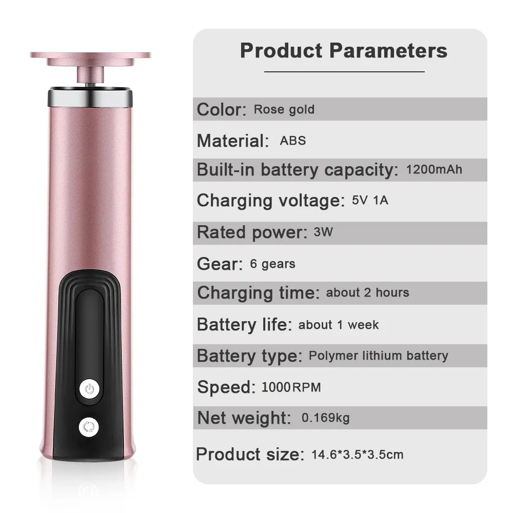 Pédicure électrique sans fil rechargeable en détail