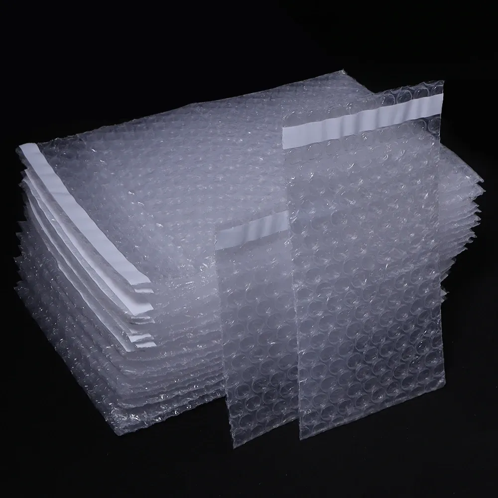 Sacs d'emballage à bulles auto-scellants, transparents et résistants aux chocs, lot de 10, 20 ou 50 pièces 5