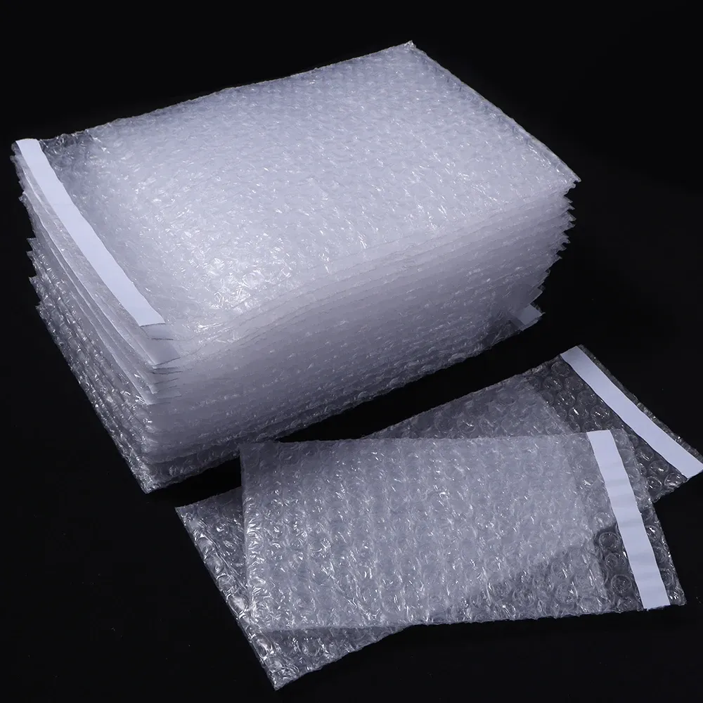 Sacs d'emballage à bulles auto-scellants, transparents et résistants aux chocs, lot de 10, 20 ou 50 pièces 6