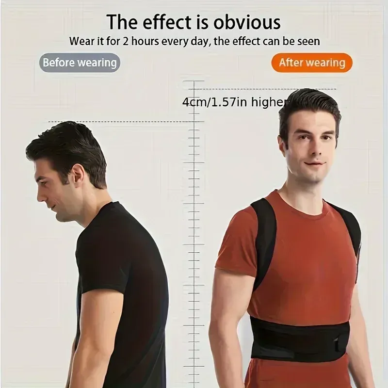 Correcteur de posture discret pour hommes adultes, redresse le dos et soulage les épaules 5