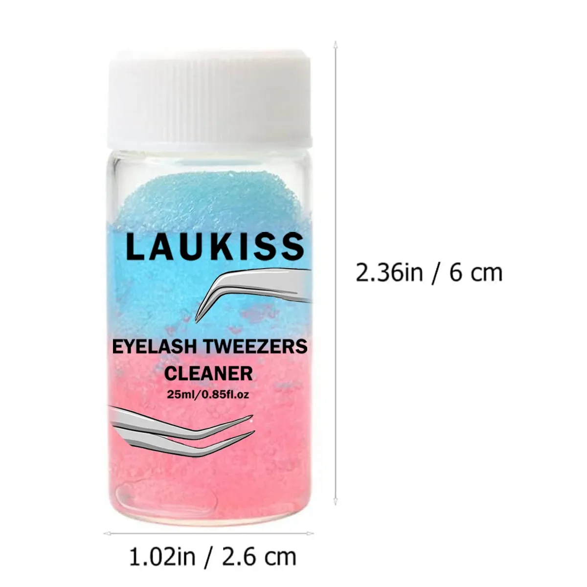 Nettoyant pour pincettes à cils, 25 ml, avec dissolvant de colle et éponge 2