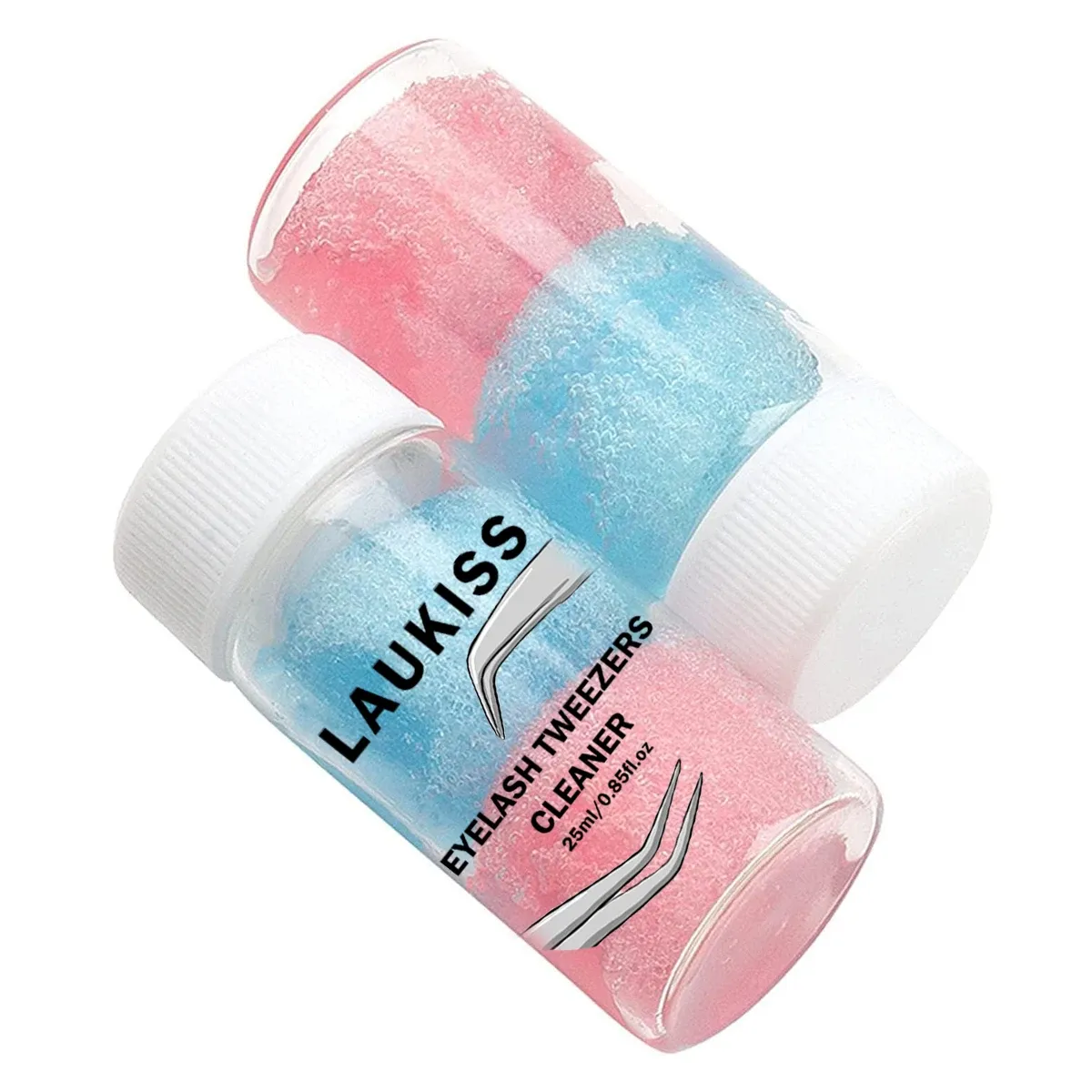 Nettoyant pour pincettes à cils, 25 ml, avec dissolvant de colle et éponge 4
