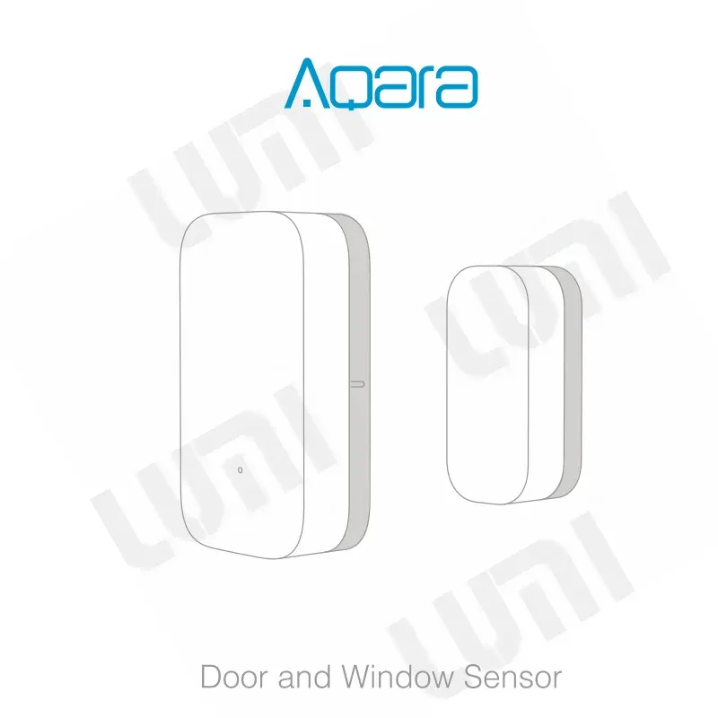 Capteur Aqara installé sur une porte