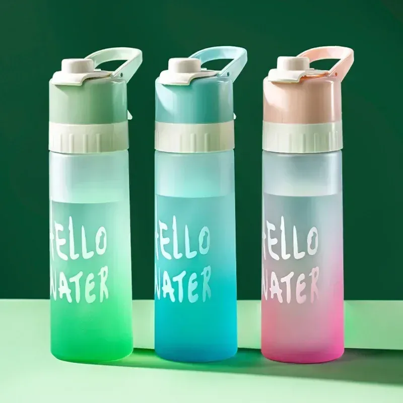 Bouteille d'eau de 700 ml pour femmes, gourde de sport en plein air, fitness, grande capacité, sans BPA, gobelet de voyage 6