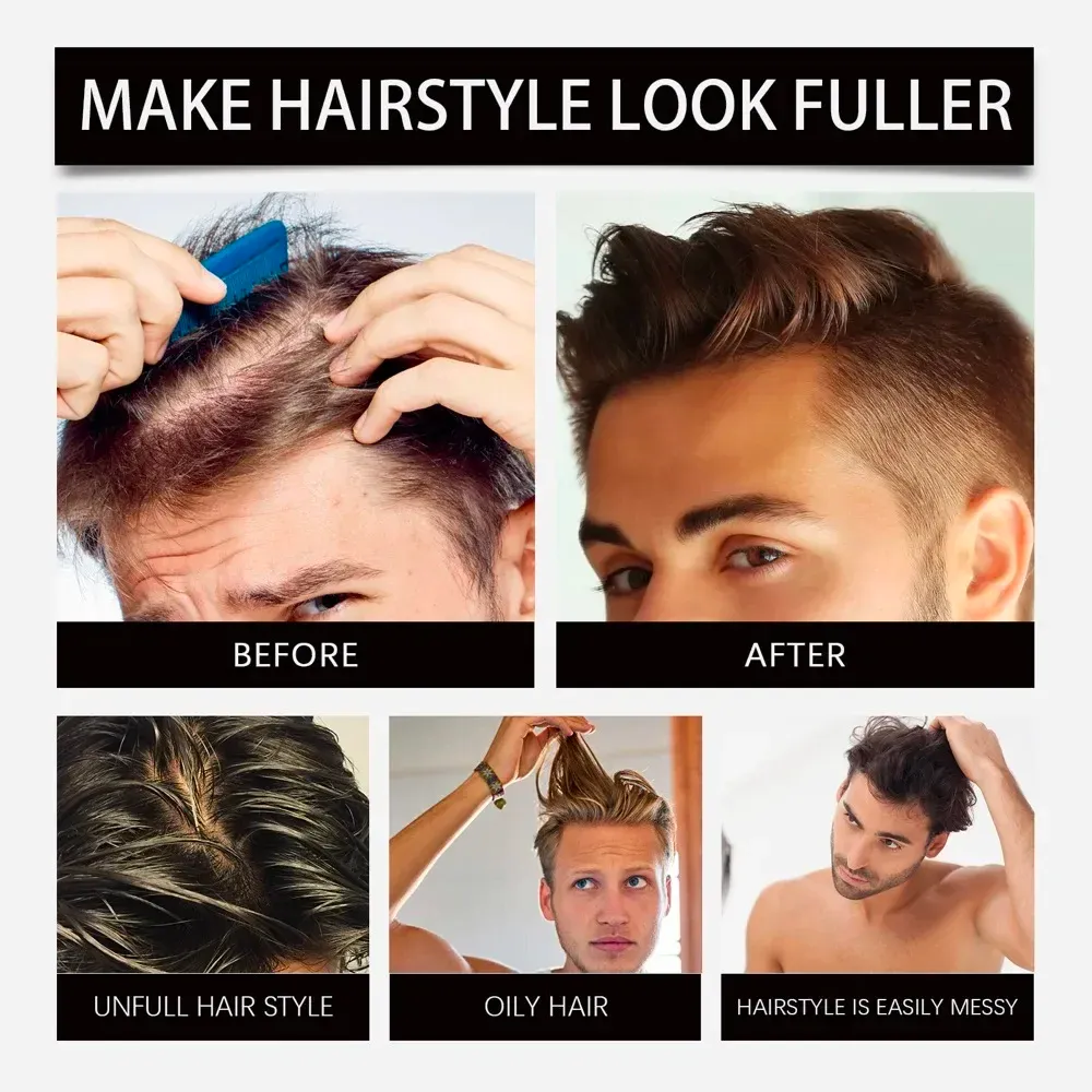 Poudre coiffante volumisante, texture et finition