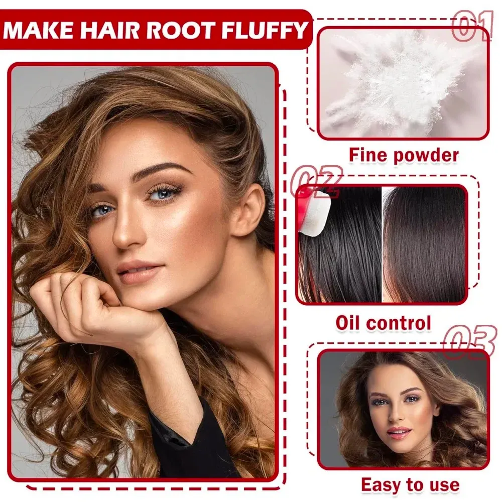 Poudre coiffante volumisante, application