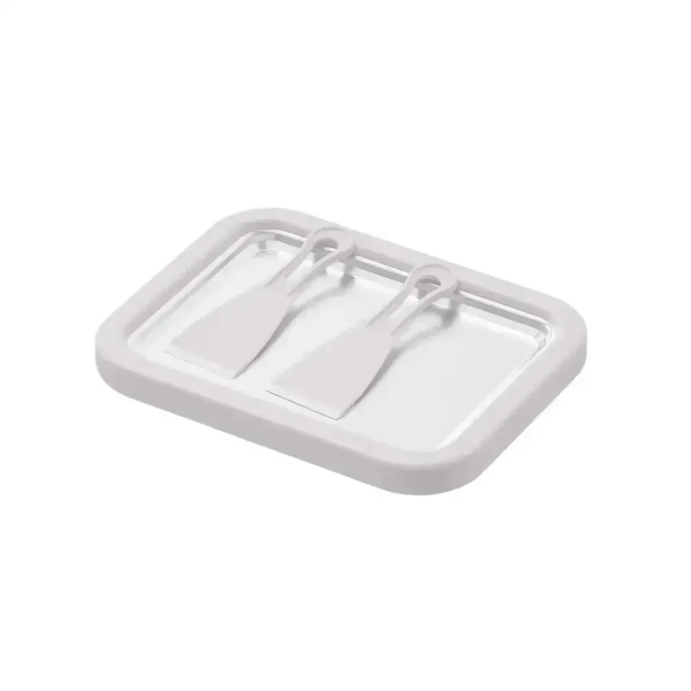 Machine à glace roulée multifonction avec plaque de cuisson pour glace frite, appareil DIY pour yaourt glacé, idéal pour préparer des glaces maison à la cuillère 7