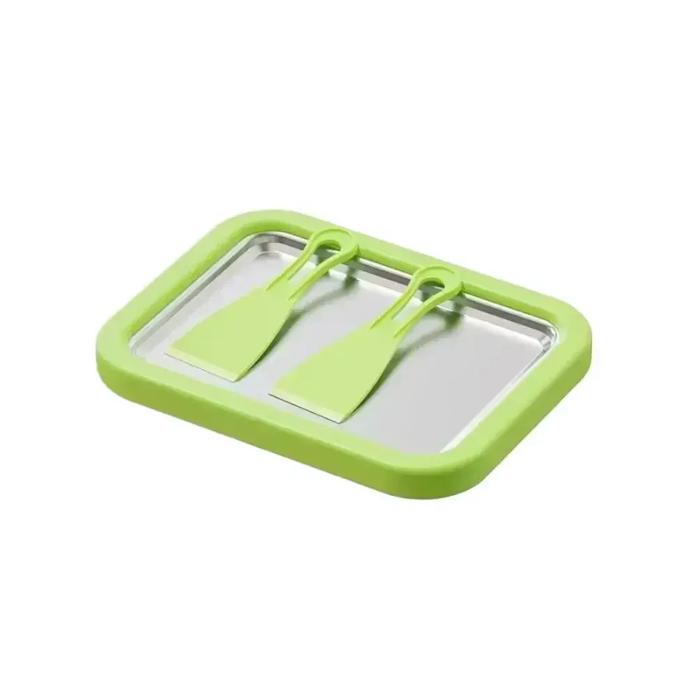 Machine à glace roulée multifonction avec plaque de cuisson pour glace frite, appareil DIY pour yaourt glacé, idéal pour préparer des glaces maison à la cuillère 9