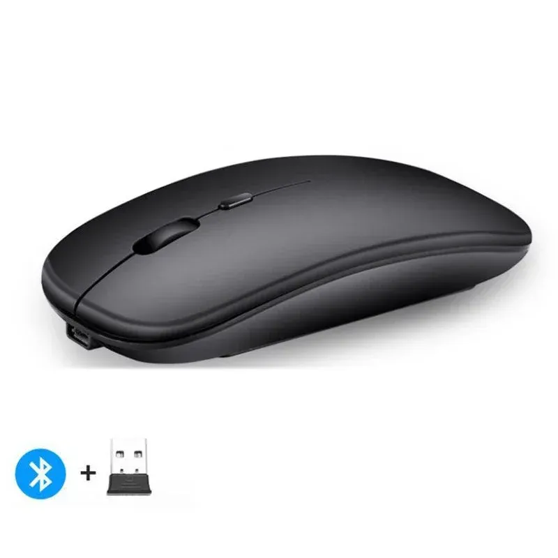 Souris sans fil compatible Bluetooth et 2,4 GHz, multi-appareils, avec récepteur USB pour PC, ordinateur portable et MacBook 8