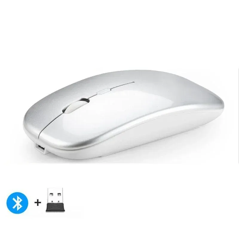 Souris sans fil compatible Bluetooth et 2,4 GHz, multi-appareils, avec récepteur USB pour PC, ordinateur portable et MacBook 10