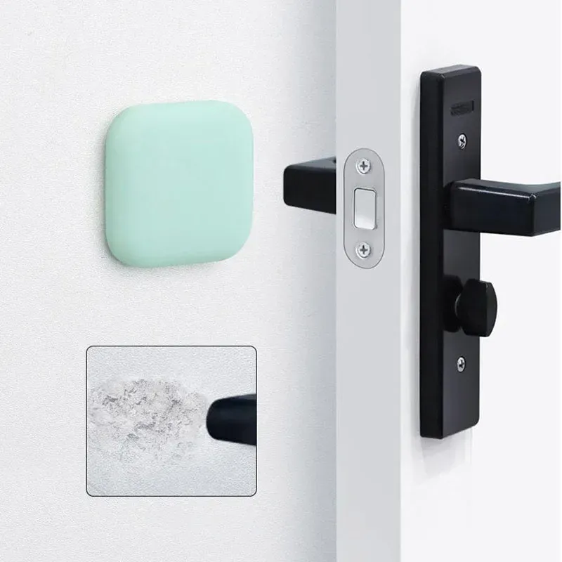 Butée de porte en silicone, tampon de protection adhésif silencieux anti-choc pour poignée de porte, protection murale pour l'amélioration de la maison 3