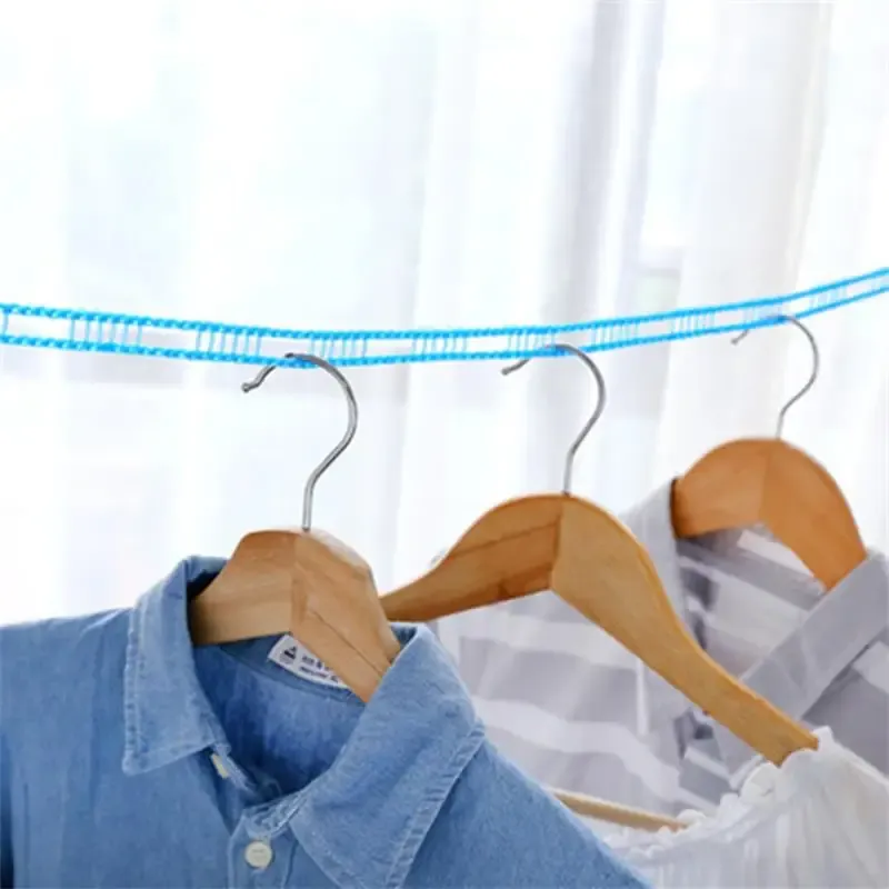 Fil à linge en Y, 10 m, antidérapant, coupe-vent, pour extérieur, voyage et usage domestique 2