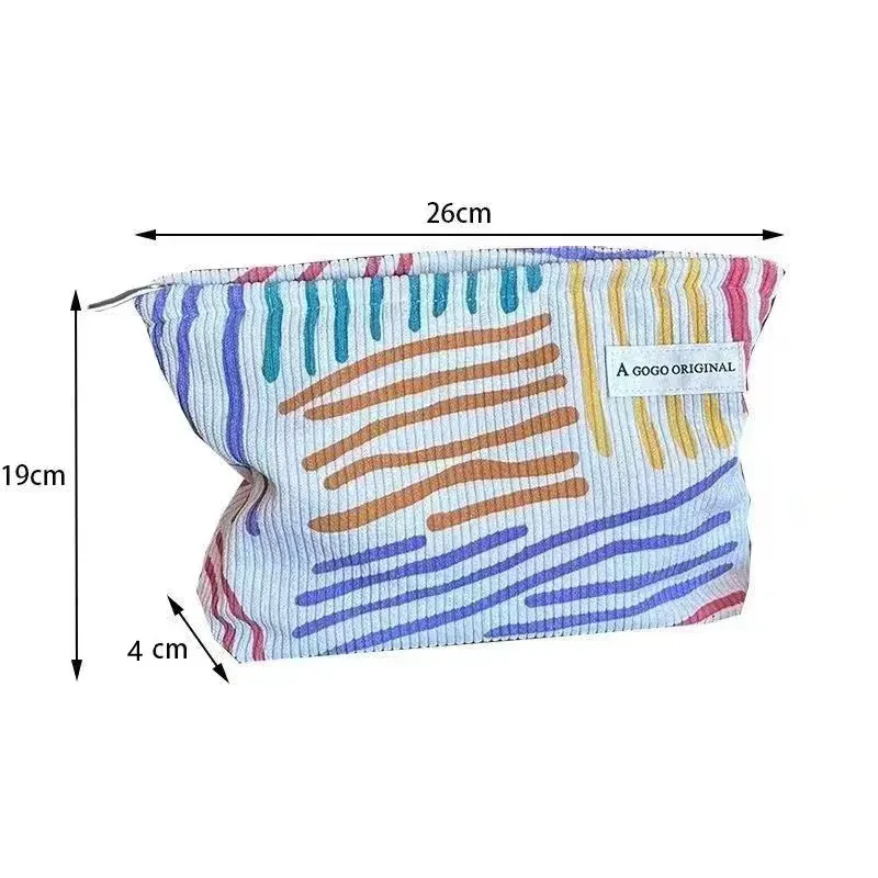 Pochette à cosmétiques, finition en gros plan