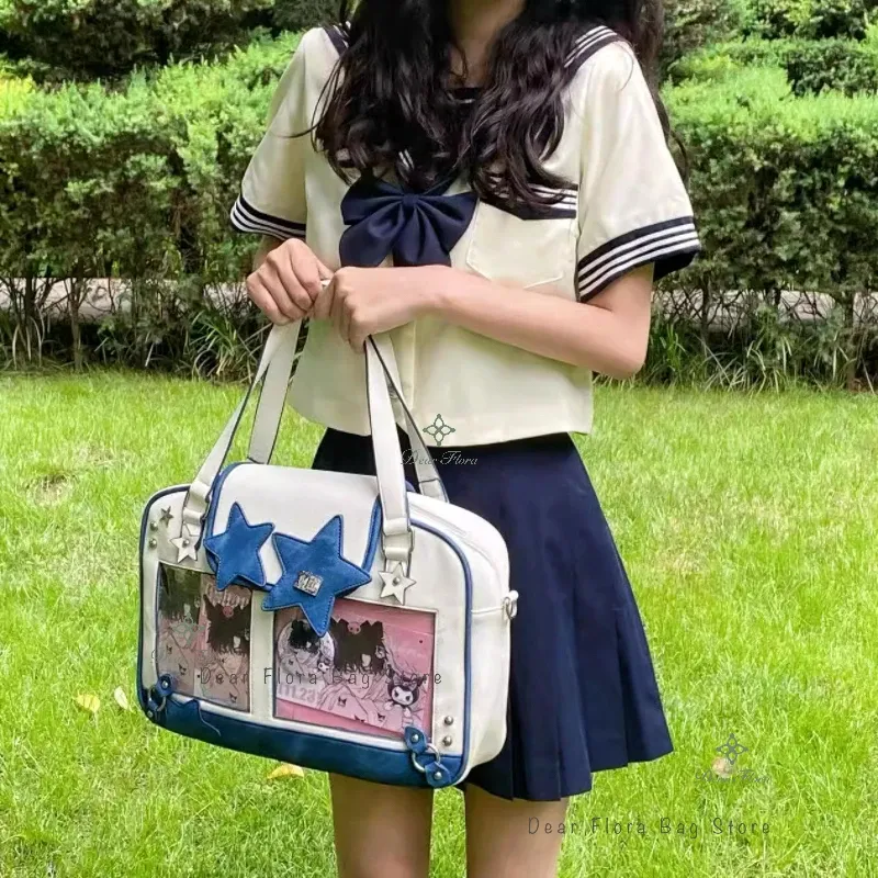 Sac à bandoulière Y2K Star Ita tendance pour fille, avec poche transparente 3