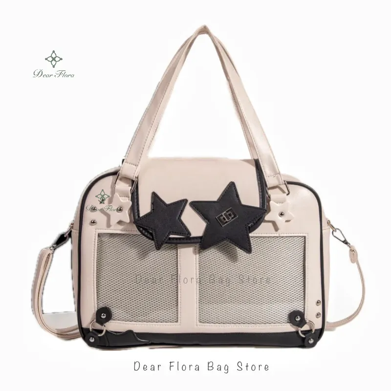 Sac à bandoulière Y2K Star Ita tendance pour fille, avec poche transparente 10