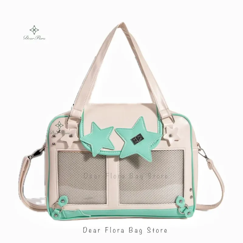 Sac à bandoulière Y2K Star Ita tendance pour fille, avec poche transparente 7