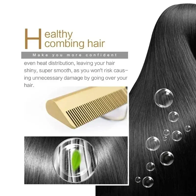 Ah, wait: the title is already in French. A clean, professional version would be:

Brosse chauffante électrique 2-en-1 pour lissage et bouclage des cheveux, fer à lisser pour cheveux secs et humides, outil de coiffage 5