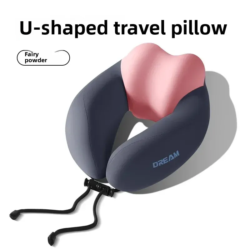 Oreiller cervical en U en mousse à mémoire de forme pour voyage et avion – Soutien ergonomique avec housse lavable et design compact 4