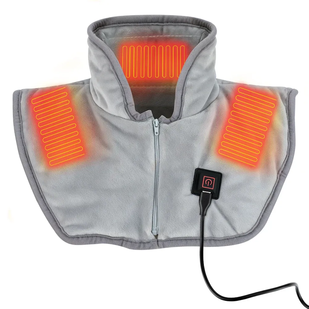 Coussinets chauffants électriques pour épaules et cou, châle cervical massant avec compresse thermique 7