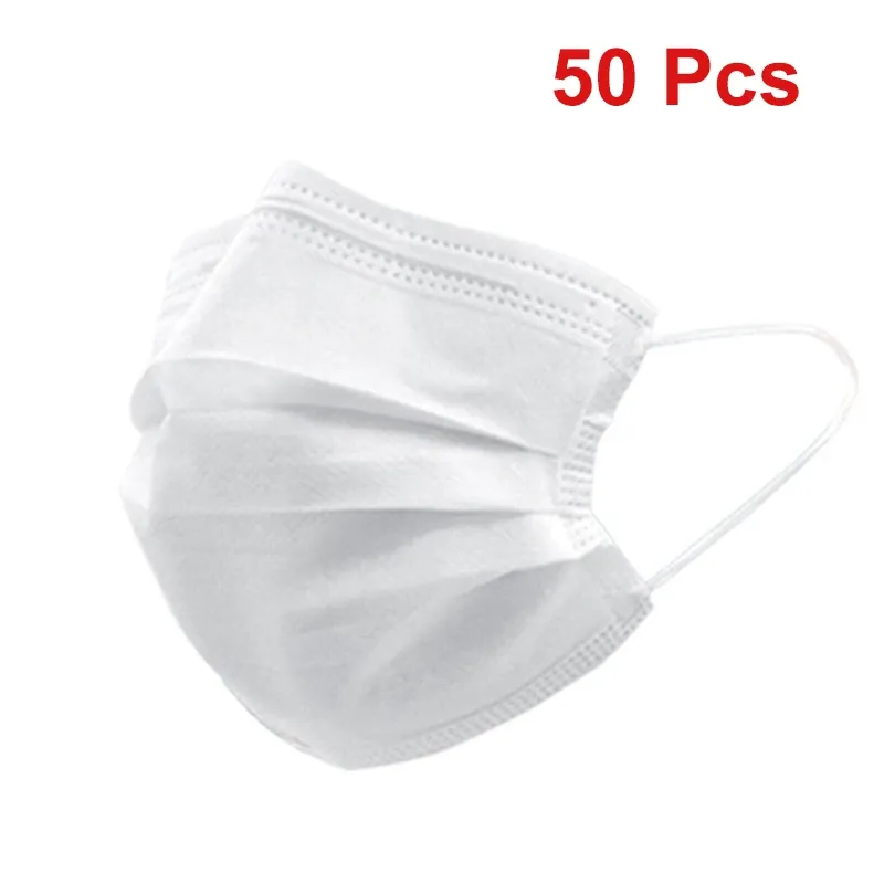 Masque jetable 3 couches en tissu fondu-soufflé à élastiques, noir 9