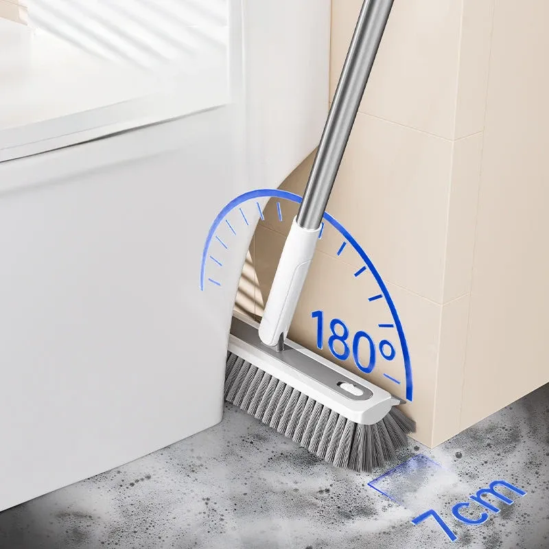 Brosse de nettoyage 2 en 1 à long manche pour sol, salle de bains, fenêtres et carrelage 4
