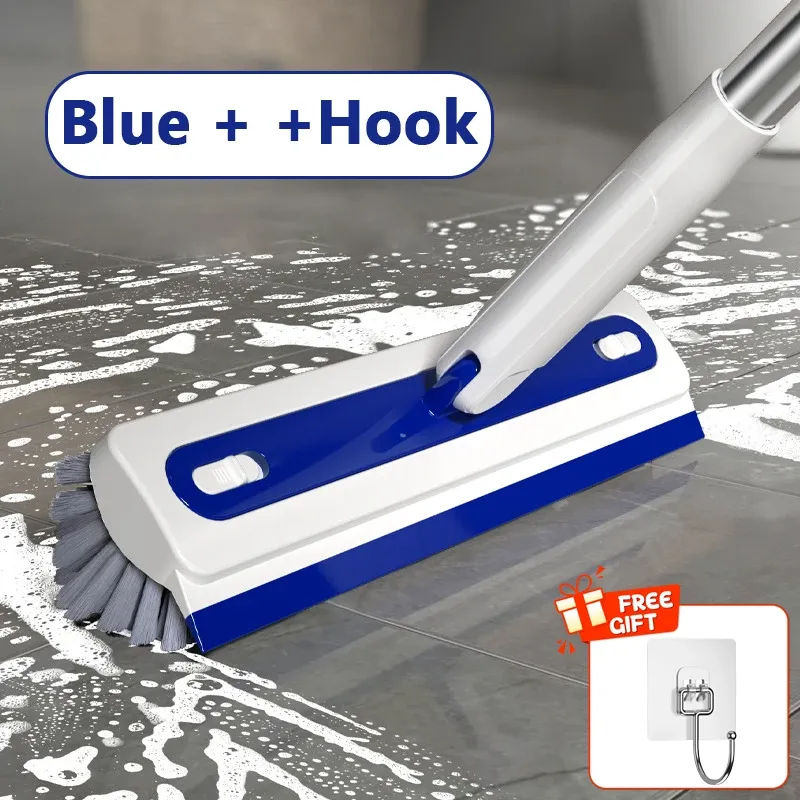 Brosse de nettoyage 2 en 1 à long manche pour sol, salle de bains, fenêtres et carrelage 8