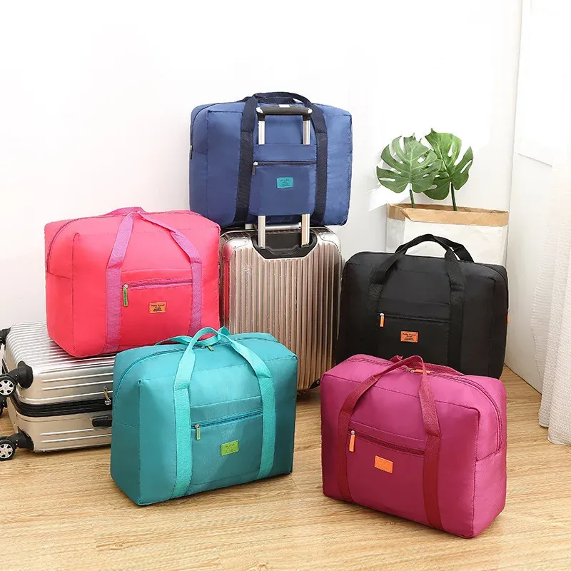 Sac de voyage léger et pliable unisexe, sac fourre-tout, bagage à main, sac de week-end, sac de nuit, organisateur de valise, grande capacité 20 L 3