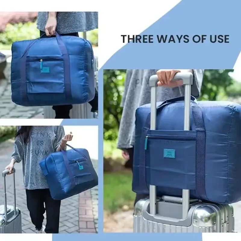 Sac de voyage léger et pliable unisexe, sac fourre-tout, bagage à main, sac de week-end, sac de nuit, organisateur de valise, grande capacité 20 L 2