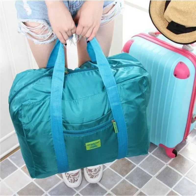 Sac de voyage léger et pliable unisexe, sac fourre-tout, bagage à main, sac de week-end, sac de nuit, organisateur de valise, grande capacité 20 L 4