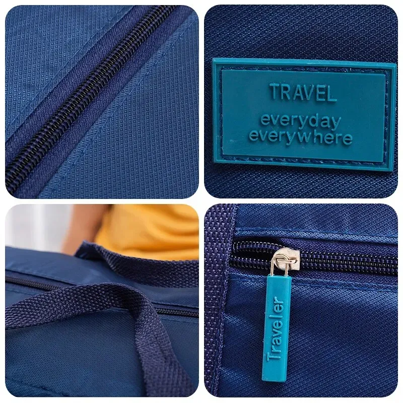 Sac de voyage léger et pliable unisexe, sac fourre-tout, bagage à main, sac de week-end, sac de nuit, organisateur de valise, grande capacité 20 L 6
